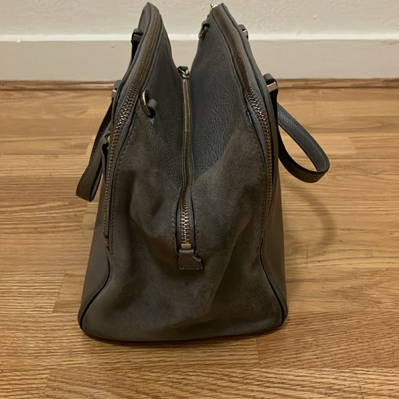 Kate Spade Leather-Suede Gray Handbag - Picture 4 of 16